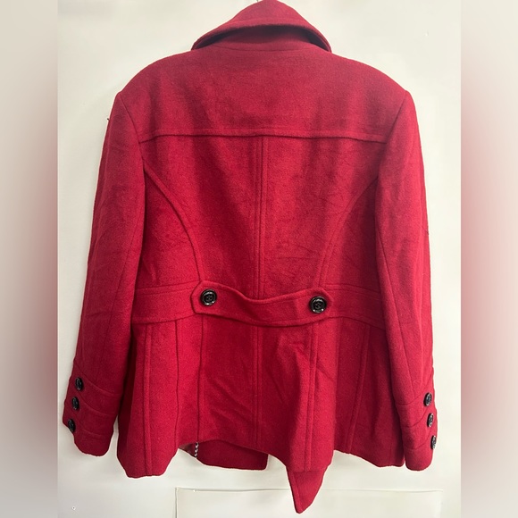 ST JOHNS BAY CASHMERE BLEND WOMEN JACKET IN DEEP RED SIZE LARGE - Picture 3 of 8